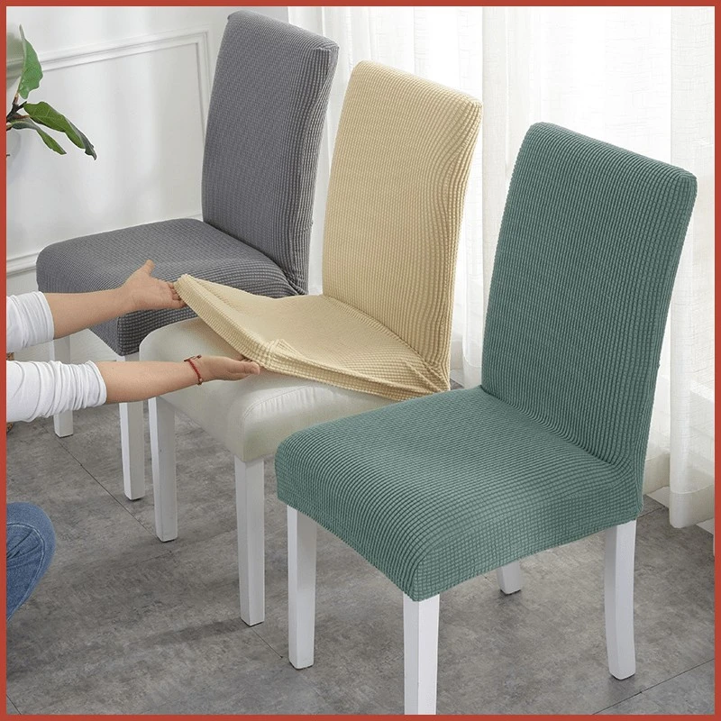 Elastik Kalınlaşmış Yapışık sandalye kılıfı Örme Düz Renk Sandalye klozet kapağı Aile Restoran Cafe Zehirli sandalye kılıfı