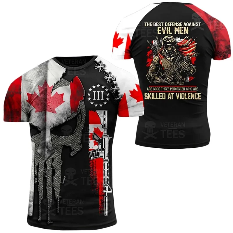 Kanada Kamuflaj T Shirt Erkek ORDU VETERAN Savaş Üstleri 3D Askeri Camo Baskı Kanada Askerleri T-shirt Bej Alan Kısa Kollu