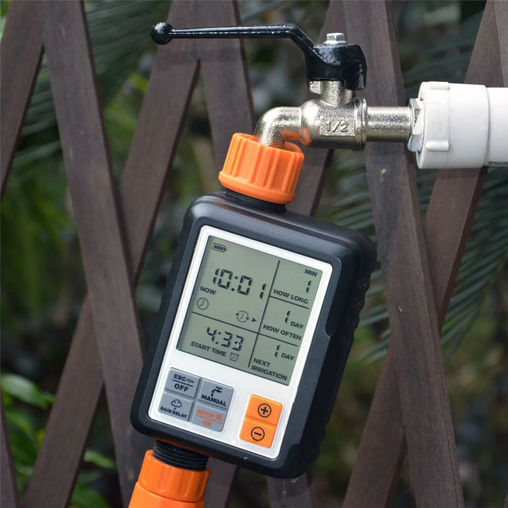 Otomatik Programlanabilir Dijital Su Zamanlayıcı Büyük Ekran Su Geçirmez Bahçe Çim Sulama Sistemi Sulama Zamanlayıcı