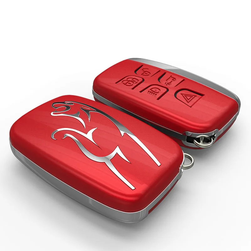 Jaguar için anahtar Kabuk Durumda 5 Düğmeler Akıllı Uzaktan Araba anahtarı Otomatik Dayanıklı Araba-Styling Araba anahtarı Kapakları