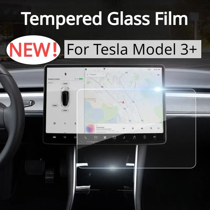 Temperli Cam Tesla Modeli 3 + Merkezi Kontrol / Arka Sıra Navigasyon Koruyucu Film HD Dokunmatik Ekran Yeni Model3 Araba Aksesuarları