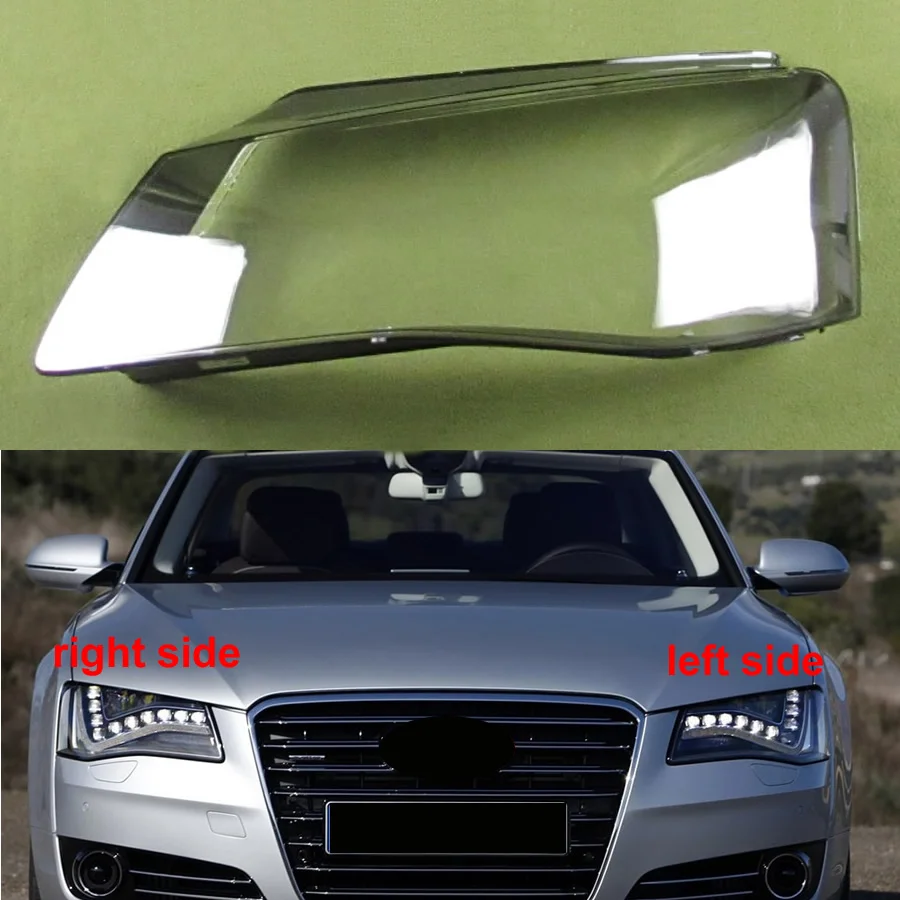 Audi için A8 2011 2012 2013 Ön Far Kapağı Şeffaf Gölge Lamba Far Kabuk Pleksiglas Yerine Orijinal Abajur
