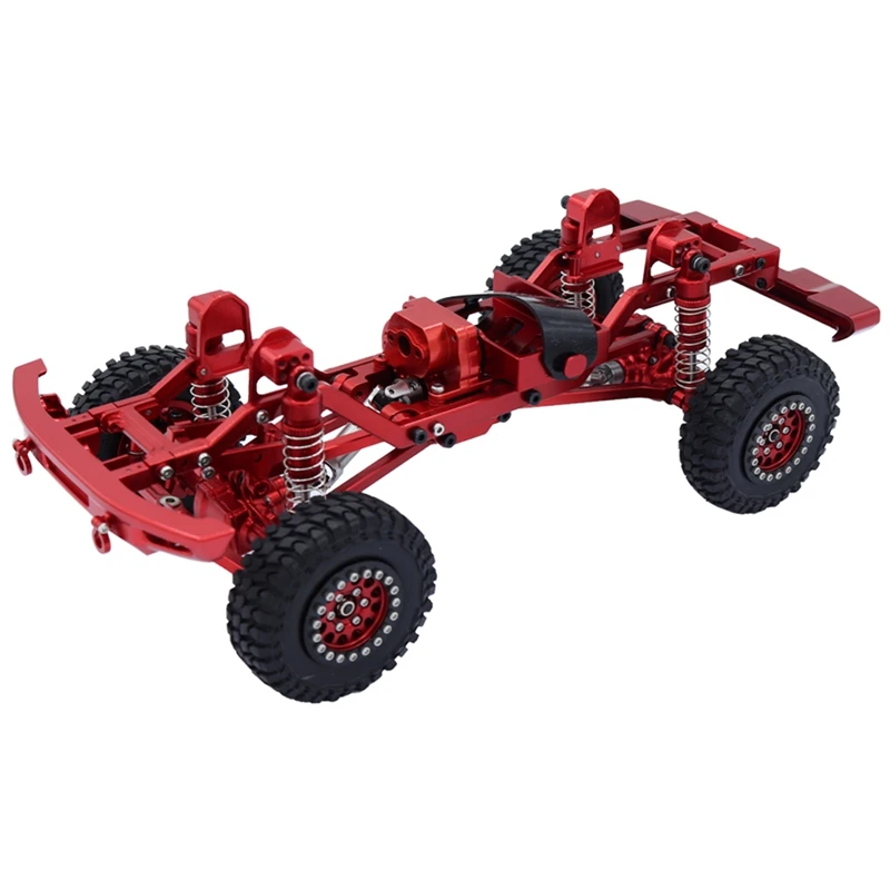 Metal Montajlı Çerçeve Şasi Kiti TRX4M TRX4-M Bronco 1/18 RC Paletli Araba Yükseltme Parçaları, Kırmızı