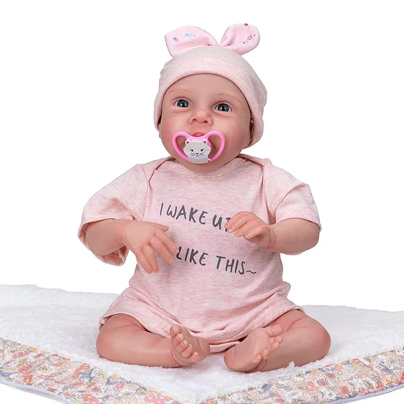 19 inç 48 cm Gerçek Görünüyor Bebek Kız Bebek Gerçekçi Silikon Vinil Yenidoğan Yumuşak Bebek Toddlers Oyuncaklar için yaş 3+