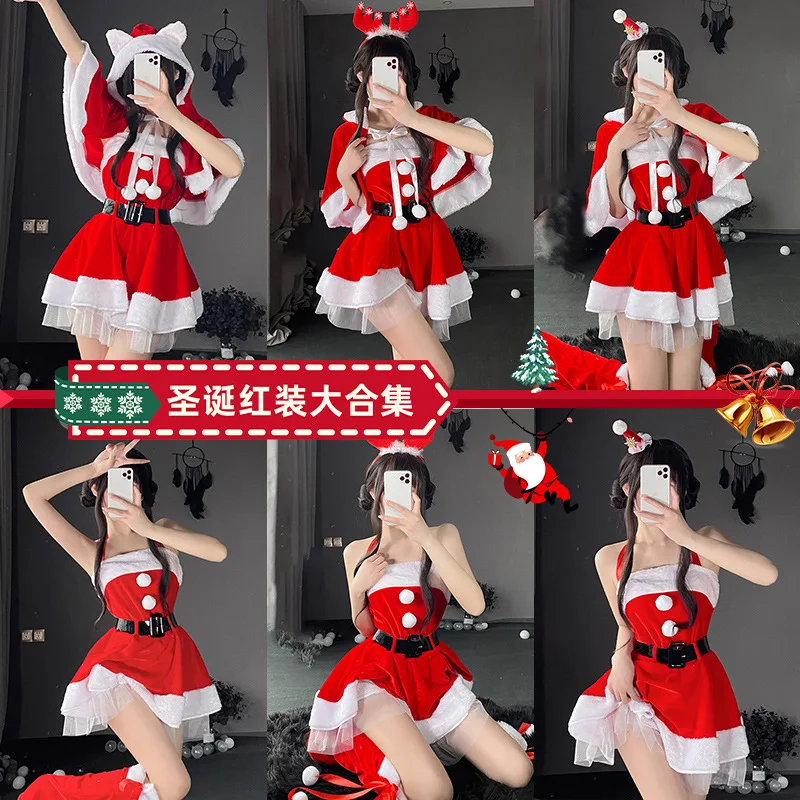 2023 Tavşan Kız Fotoğraf Gerçek Çekim Çin Tarzı Retro Noel Giysileri Fantezi Noel Kostüm Cosplay