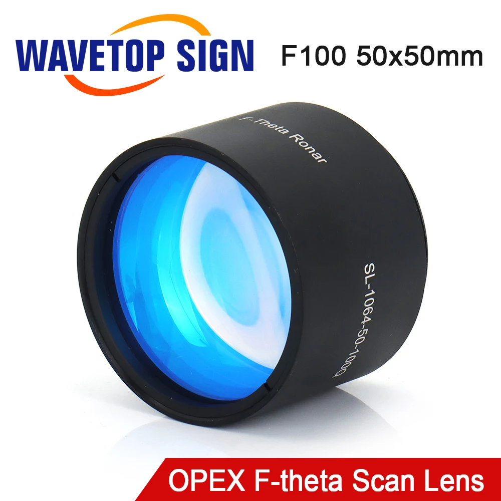 OPEX Kuvars / Sıradan Fiber Lazer F-teta Tarama Lensi F100 50x50mm M55 için 1064nm YAG Optik Fiber lazer işaretleme makinesi Parçaları