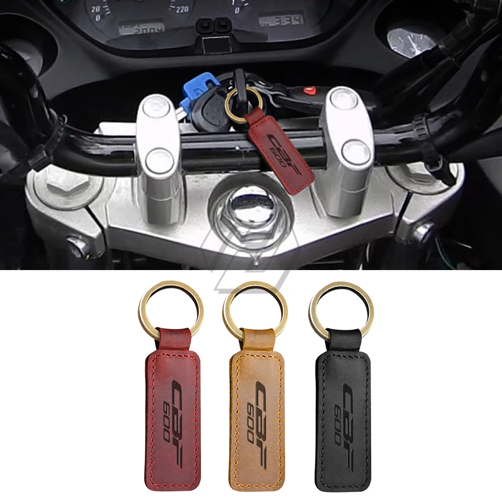 Honda için CBF600 CBF 600 Anahtar Motosiklet Anahtarlık İnek Derisi Anahtarlık