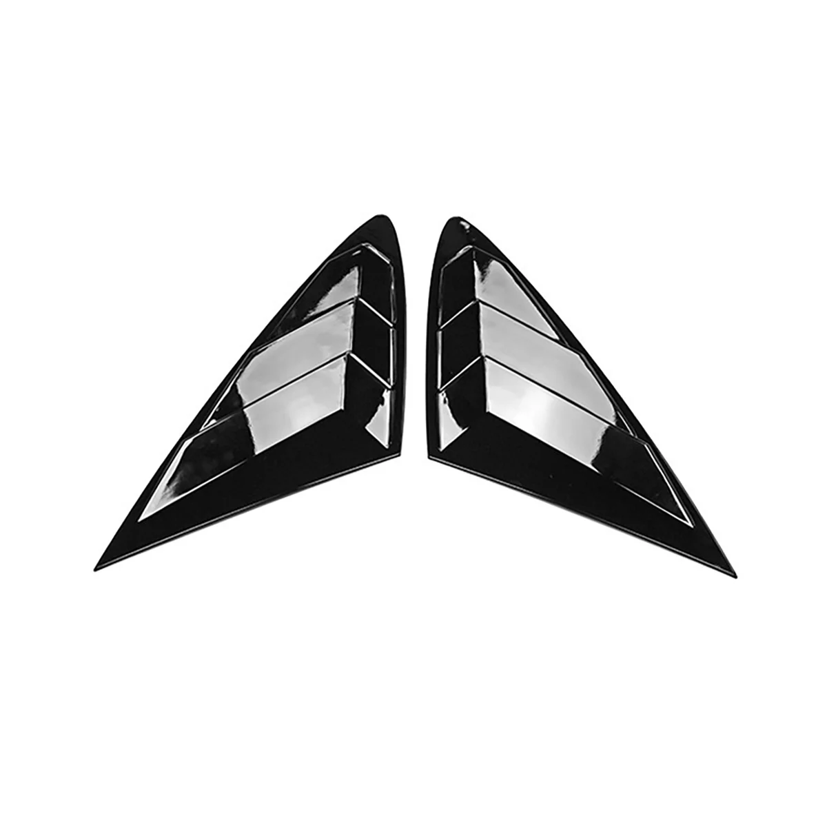 Araba Parlak Siyah Arka Pencere Panjur Panjur Kapağı Trim Hyundai Sonata için DN8 2020 2021 Pencere Yan Havalandırma