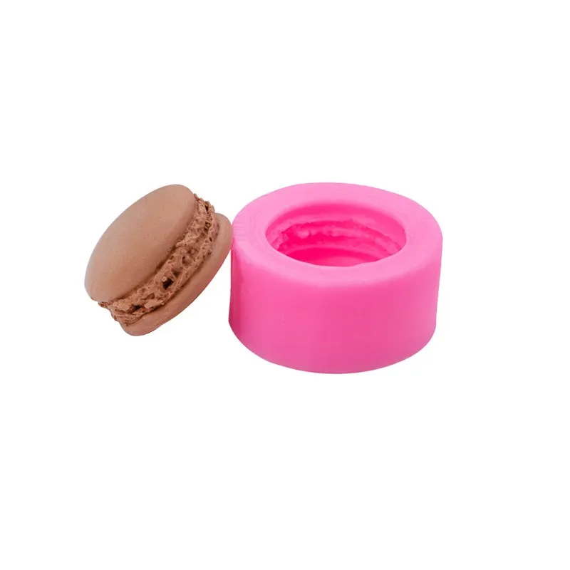3D Üç Boyutlu Macaron Sıvı silikon kalıp DIY Fondan Kek Tatlı Dekorasyon Aromaterapi Mum sabun aksesuarı Araçları