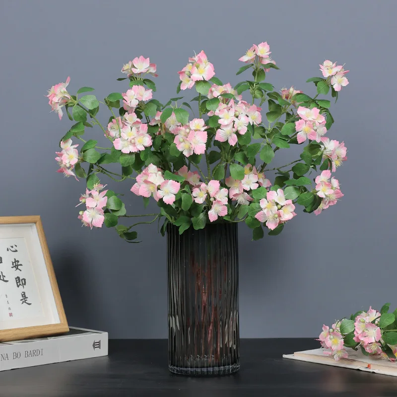 Yapay Bitki 109cm Guanyin Lotus Yaprağı İç Dekorasyon Yaprakları Çin Zen Masa Dekorasyon