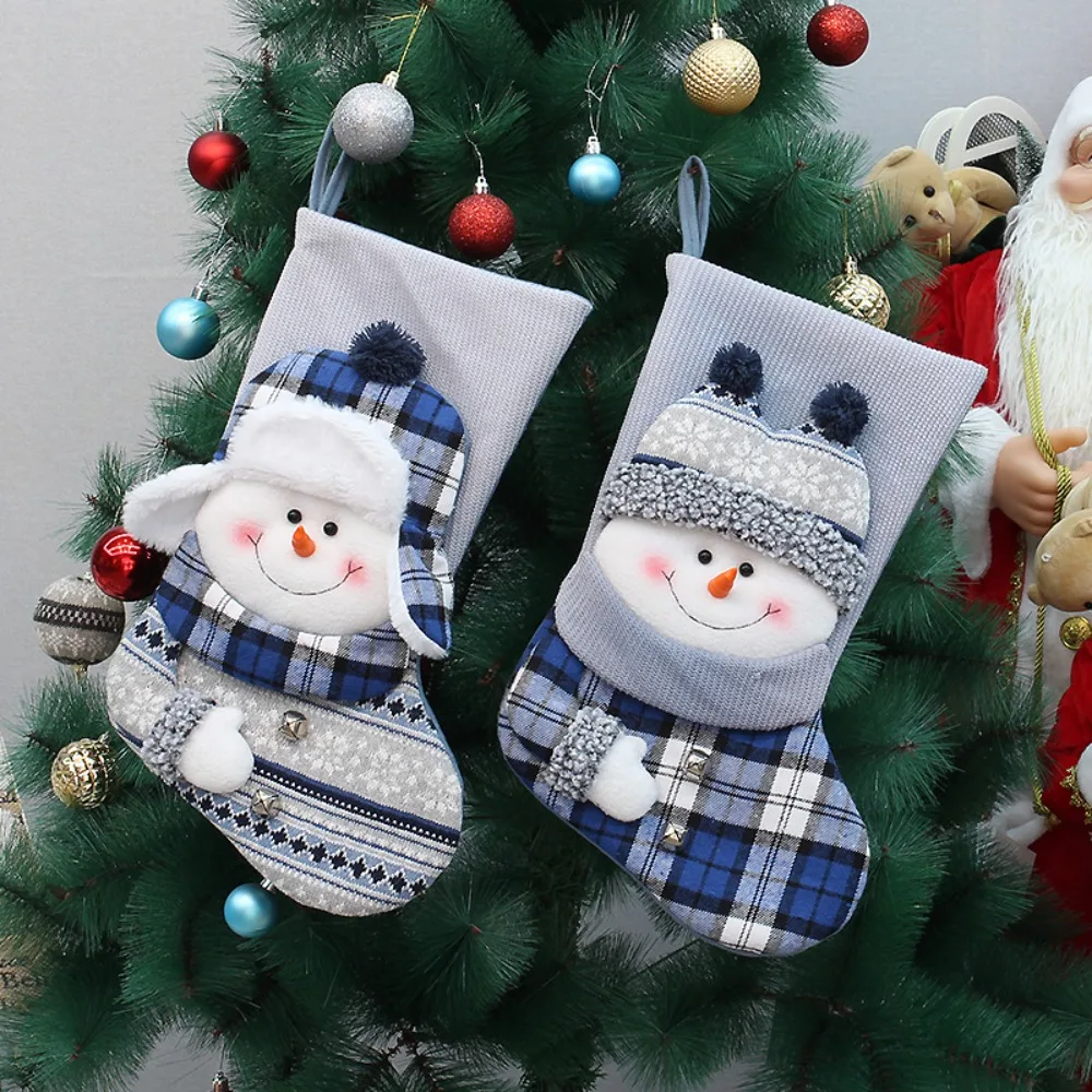 Santa Çorap Çorap Noel Şeker Torbaları Ev Merry Christmas Ağacı Süsleri Süsler Kolye Kardan Adam Çorap Şömine Asılı