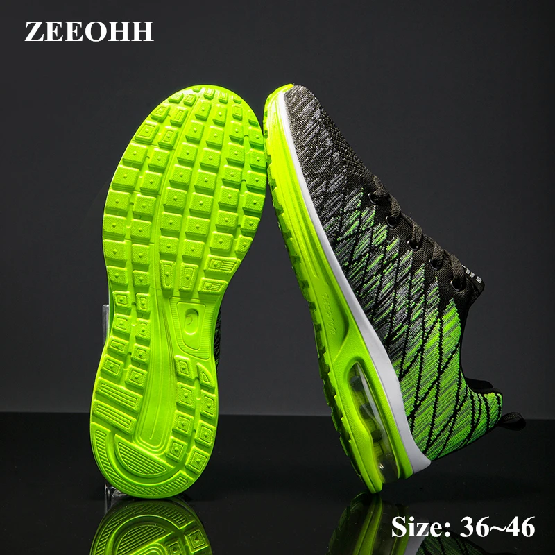 Yeni hava yastığı koşu ayakkabıları Erkekler için Nefes Rahat spor ayakkabı Erkek Spor Ayakkabı Kadın kaymaz Spor ayakkabı Boyutu 36~46